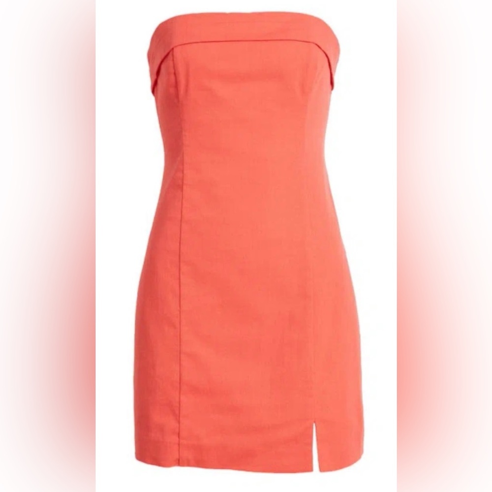BP Elegant Coral Strapless Dress